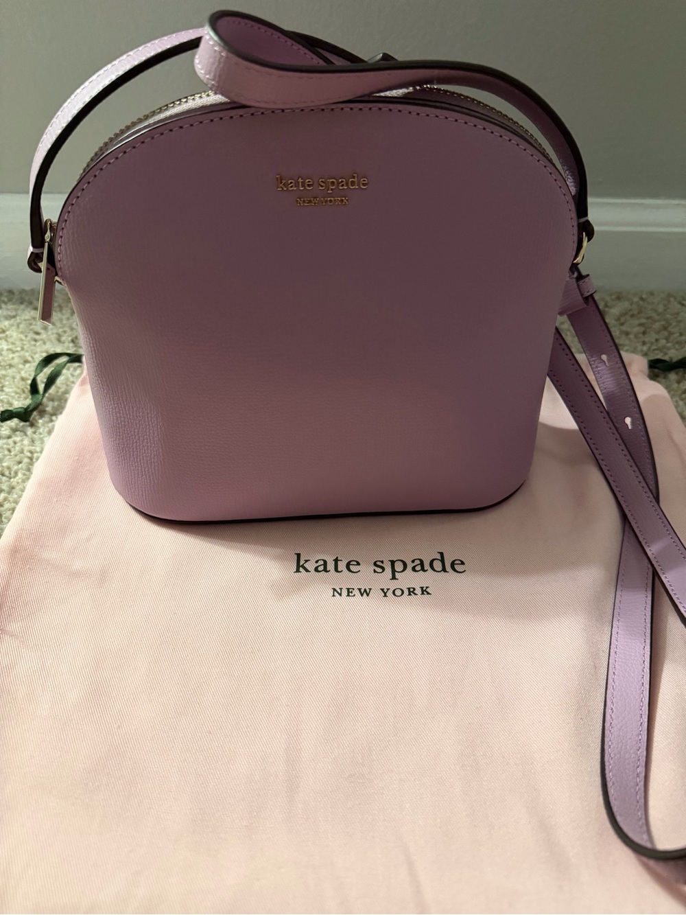 kate spade Lilac Leather Dome Crossbody